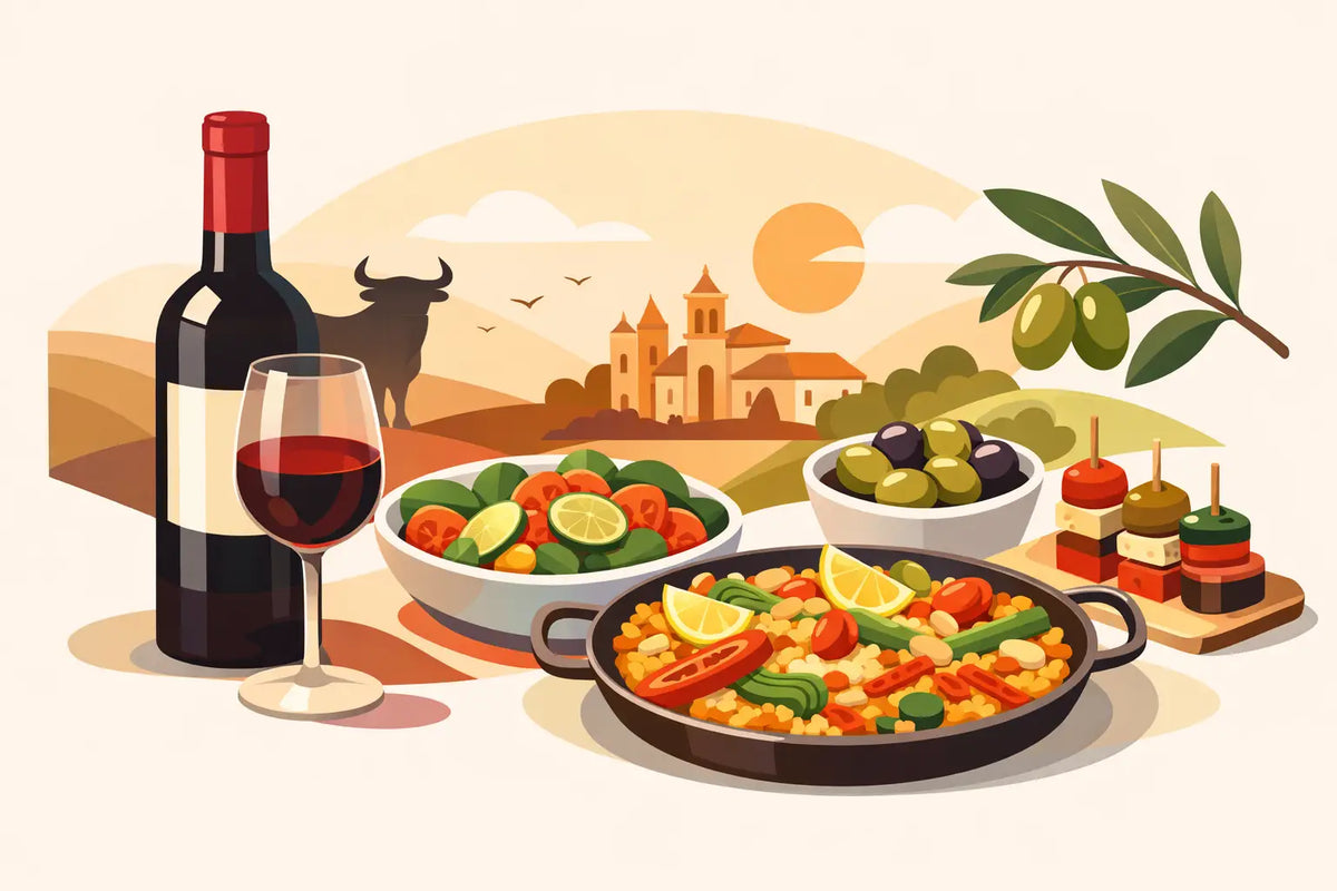 Spaanse wijn bij vegetarische gerechten