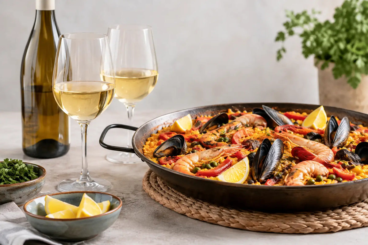 Wijn kiezen voor paella zonder de pan te overheersen