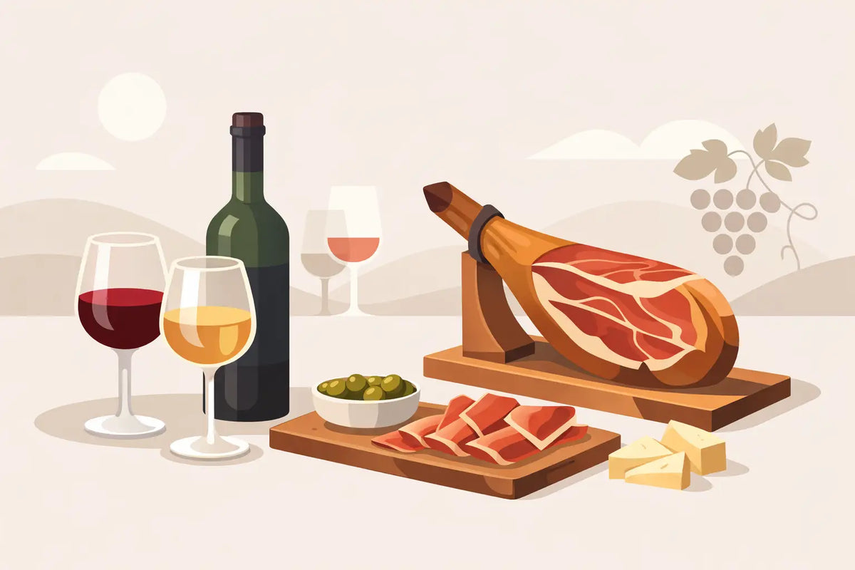 Wijnspijs combinatie met jamon uitgelegd